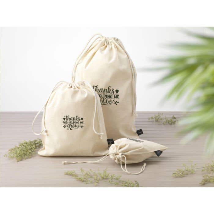 Sac cadeau | Coton recyclé | 4 l | Certifié GRS