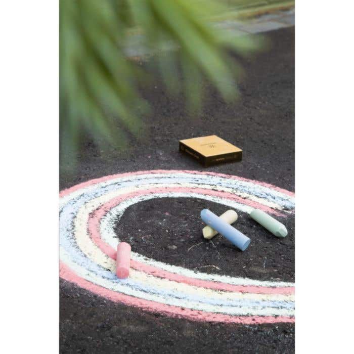 Craie de trottoir | 4 pièces | Couleurs pastel