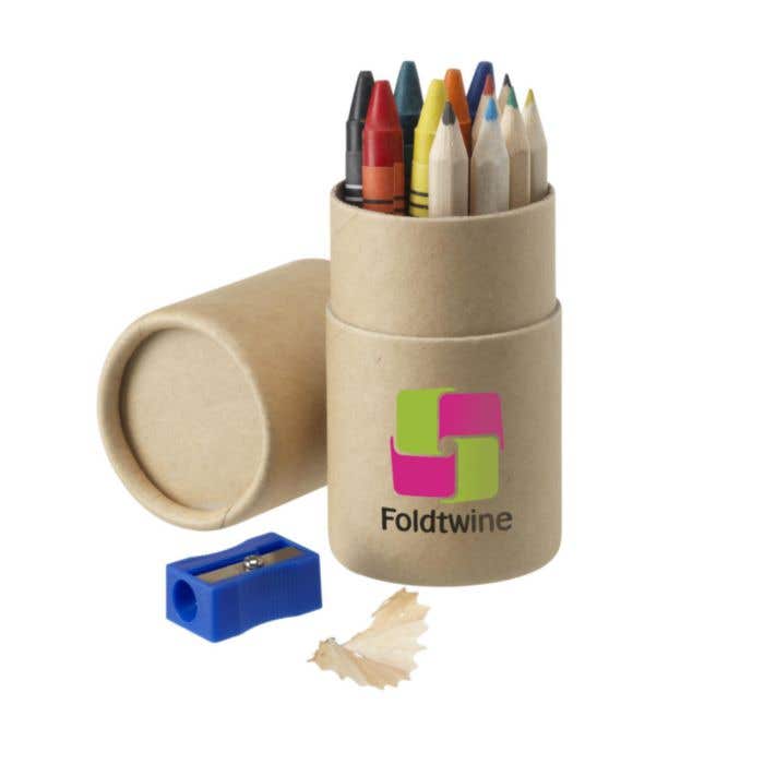 Set de crayons de couleur ColourJoy | 12 pièces | Avec crayons à la cire
