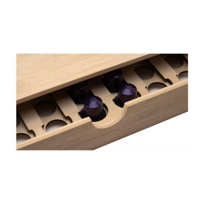 Koffiecapsule lade Rackpack | FSC® Bamboe | Met vier-op-een-rij spel