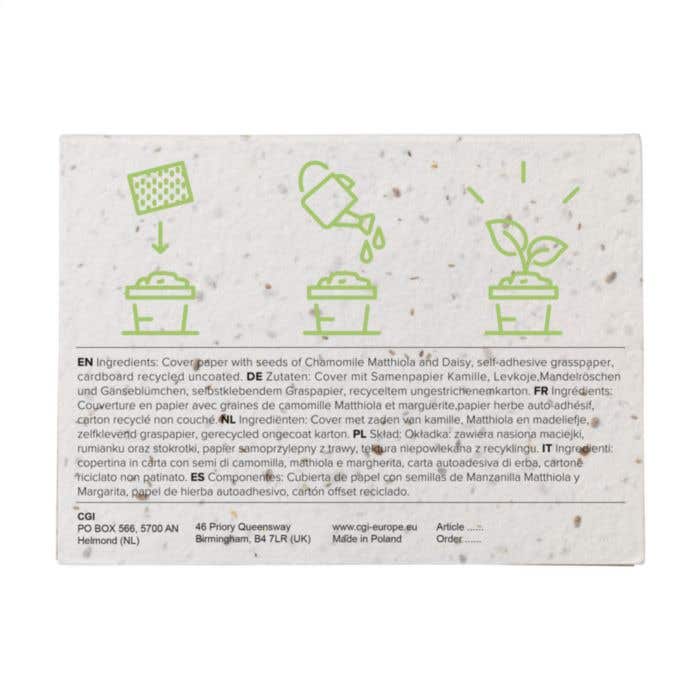 Bloc-notes | Plantable | Papier d'herbe | Recyclé