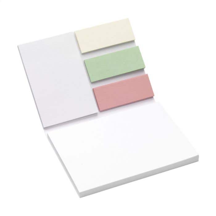 Bloc-notes | Papier recyclé | Avec sticky notes et marque-pages adhésifs