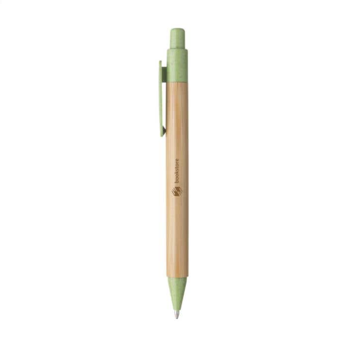Stylo à bille | Bambou et paille de blé | Encre bleue