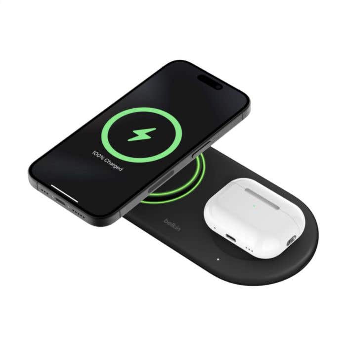 Belkin BoostCharge Pro | Chargeur sans fil Qi2 | 15W | 2-en-1