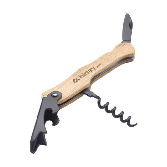 Couteau sommelier | Bois de hêtre FSC® | Acier inoxydable avec revêtement noir
