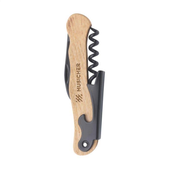 Rackpack couteau sommelier | Bois de hêtre FSC® | Acier inoxydable avec revêtement noir