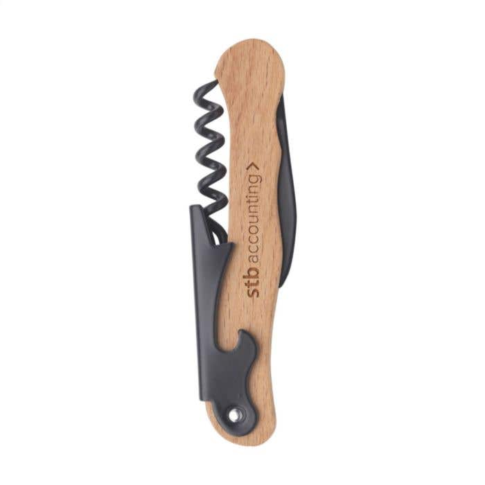 Couteau sommelier | Bois de hêtre FSC® | Acier inoxydable avec revêtement noir