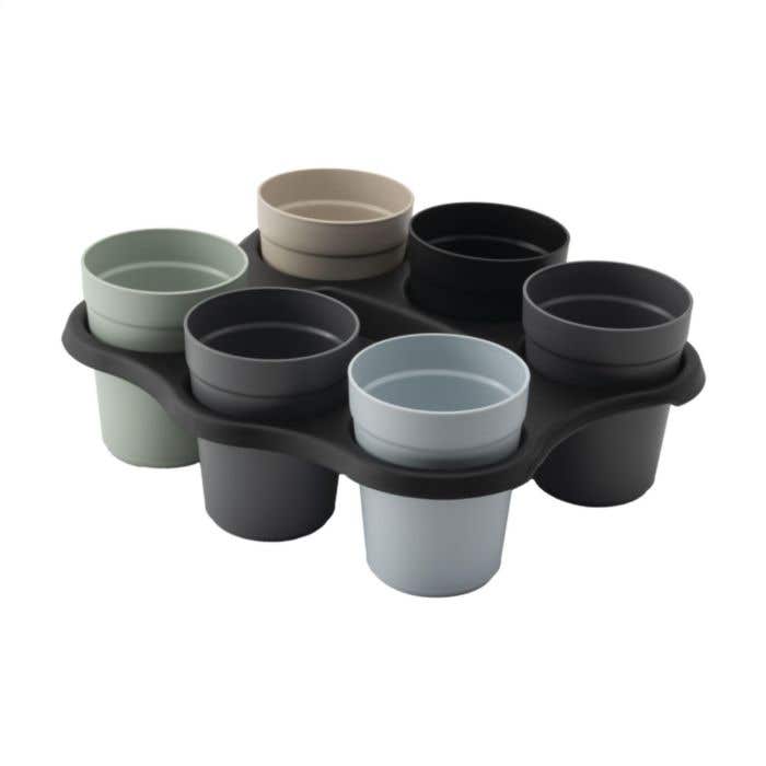 Plateau à gobelets Circulware | Recyclé | 6 gobelets