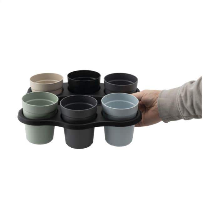Plateau à gobelets Circulware | Recyclé | 6 gobelets