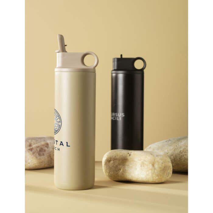 Sportfles | Gerecycled RVS | 800 ml | Dubbelwandig