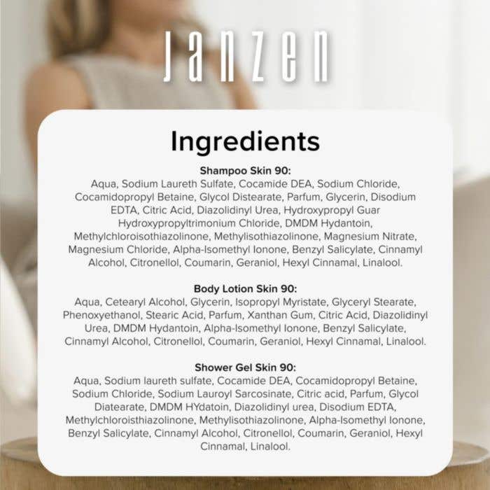 JANZEN Coffret Cadeau Skin 90 | 3 x 50 ml | Format Boîte aux lettres