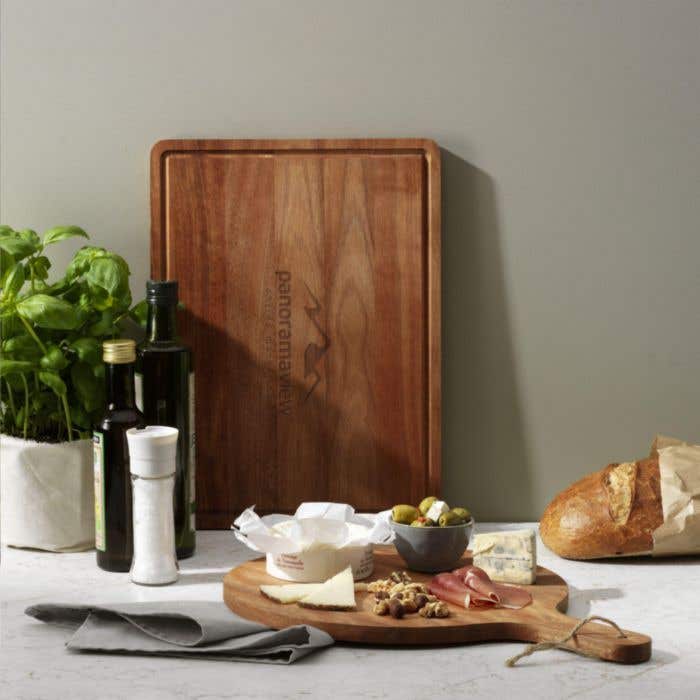 Planche à découper | Bois d'acacia FSC® | Rigole de récupération