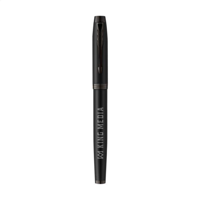 Stylo roller Parker IM Achromatic | Encre noire | Acier inoxydable | Capuchon amovible