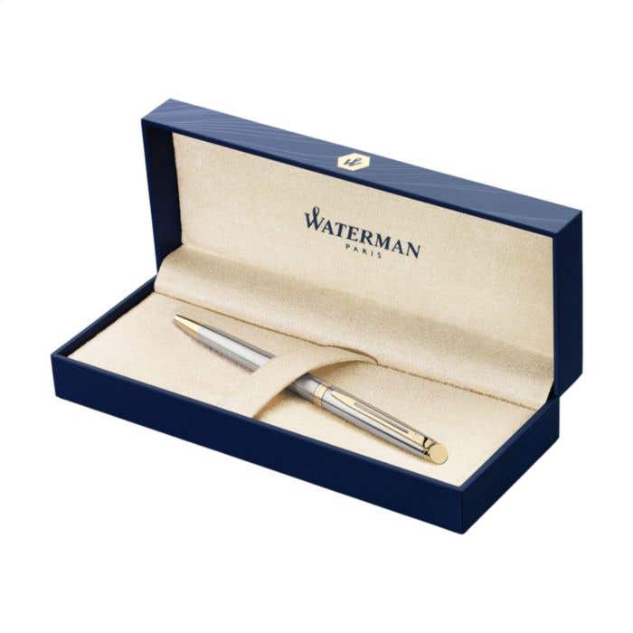 Stylo bille Waterman Hémisphère | Encre bleue | Acier inoxydable | Mécanisme rotatif