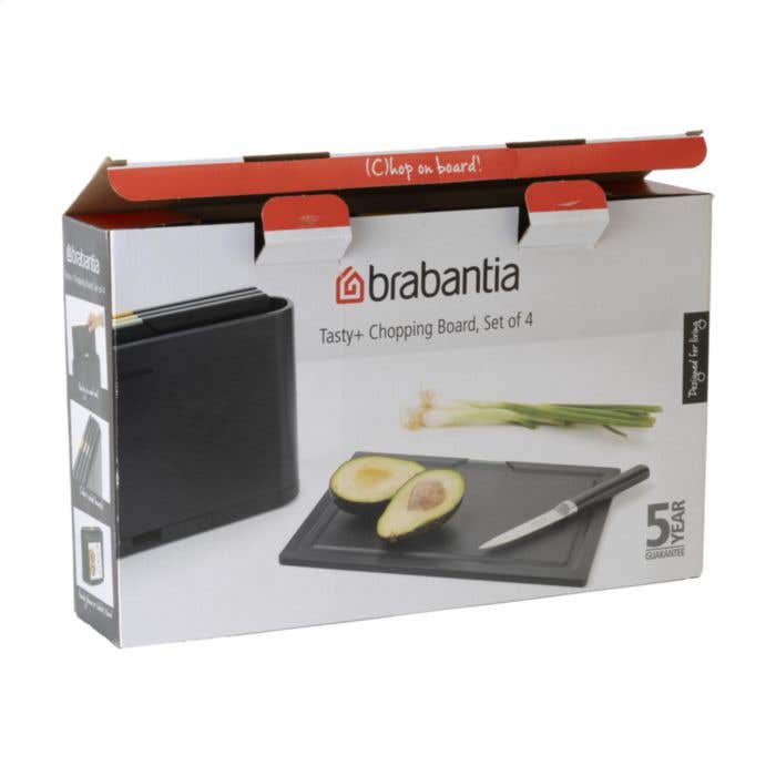 Ensemble de planches à découper Brabantia | Recyclé | 4 pièces | Code couleur