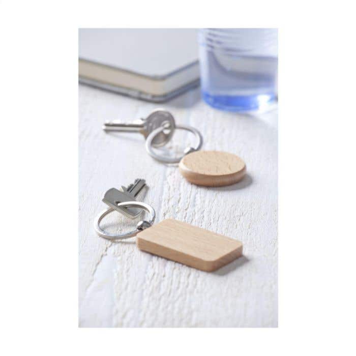 Sleutelhanger | Beukenhout | Rond