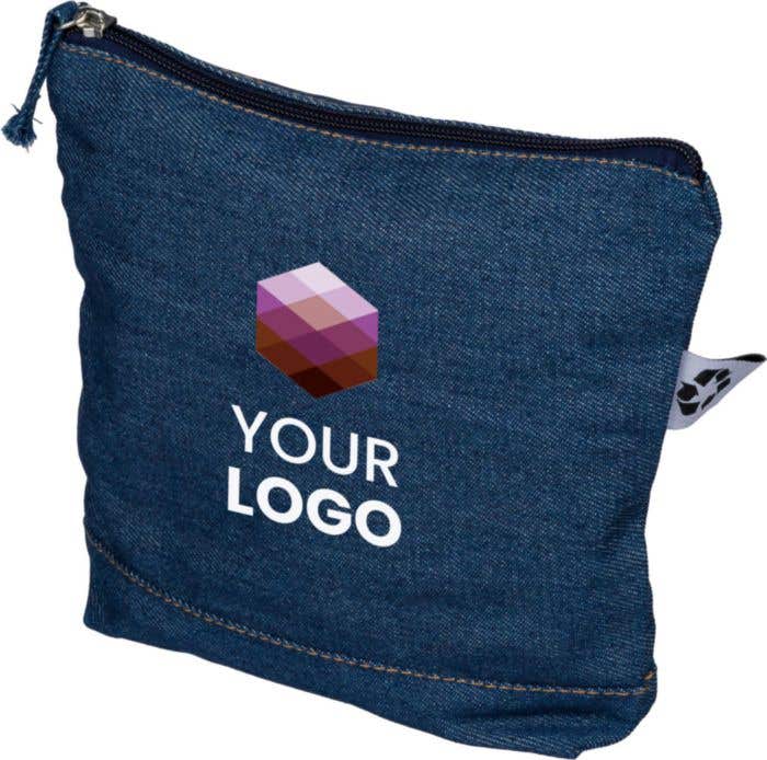 Trousse de toilette Denim Peony | 1,8 L | Denim recyclé | Fermeture éclair