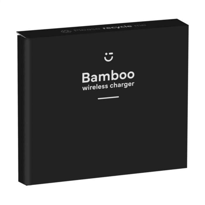 Chargeur rapide sans fil | Bambou | 10W | Compatible Qi