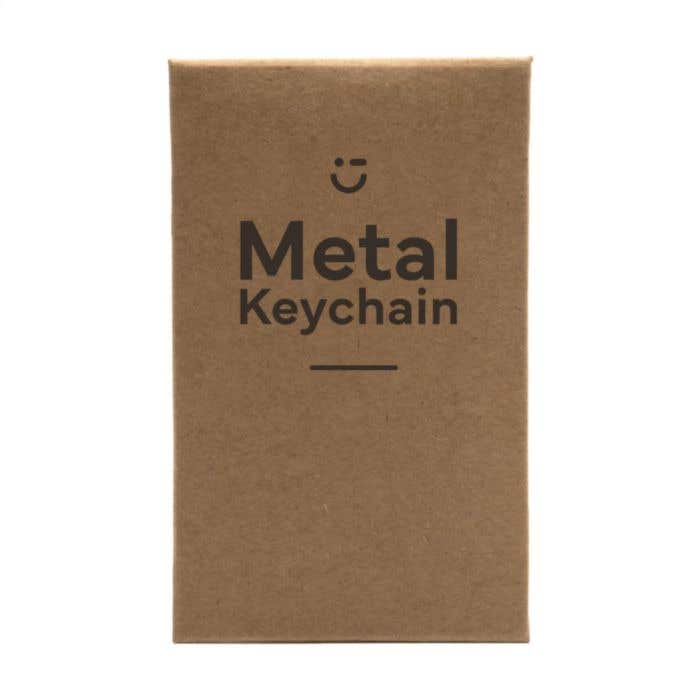 Porte-clés KeyTag Circle | Nickel | Inlay noir