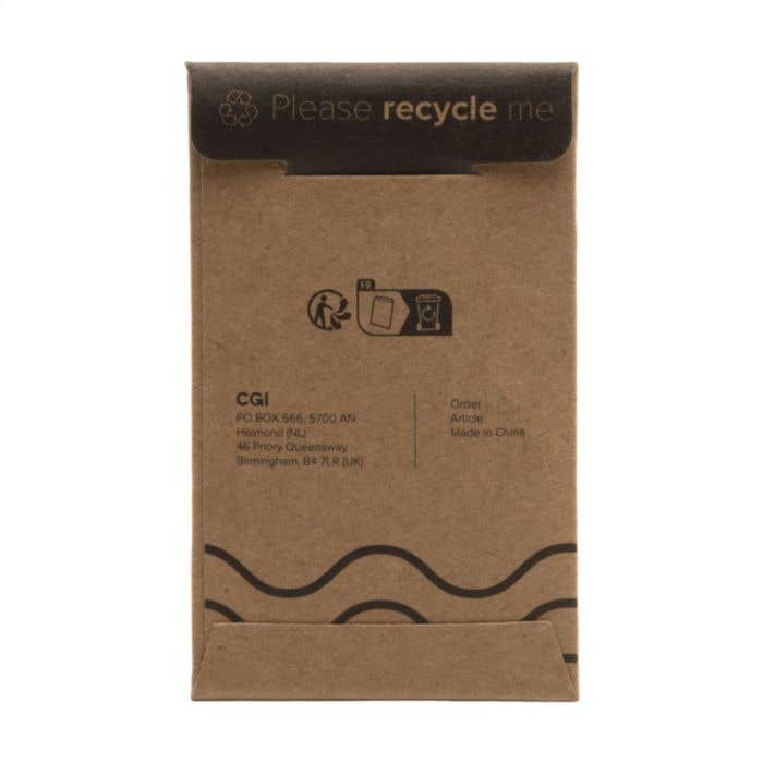 Porte-clés KeyTag Circle | Nickel | Inlay noir