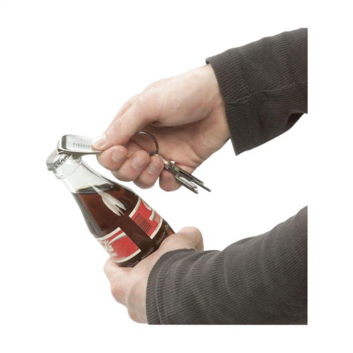 Carrera | Porte-clés avec ouvre-bouteille | Métal mat