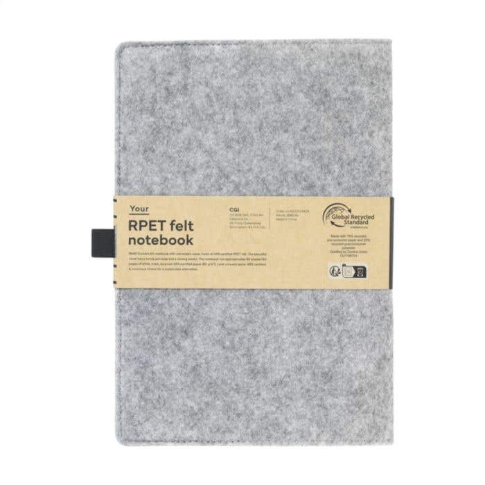 Carnet de notes | Feutre RPET recyclé | A5 | Ligné