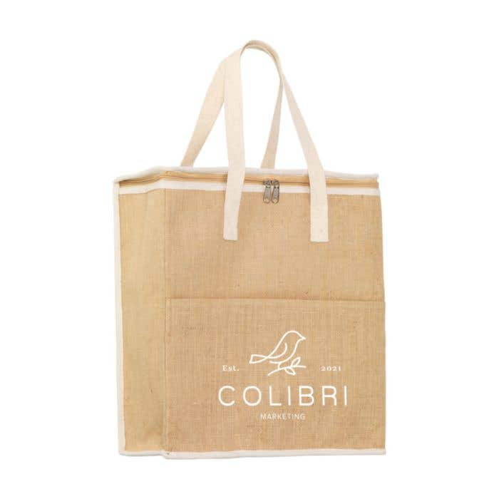 Sac isotherme Mumbai | Jute | 24 L | Poche latérale