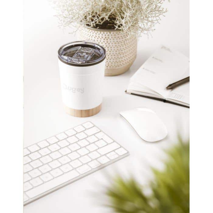 Mug isotherme | Acier inoxydable recyclé | 350 ml | Base en bambou