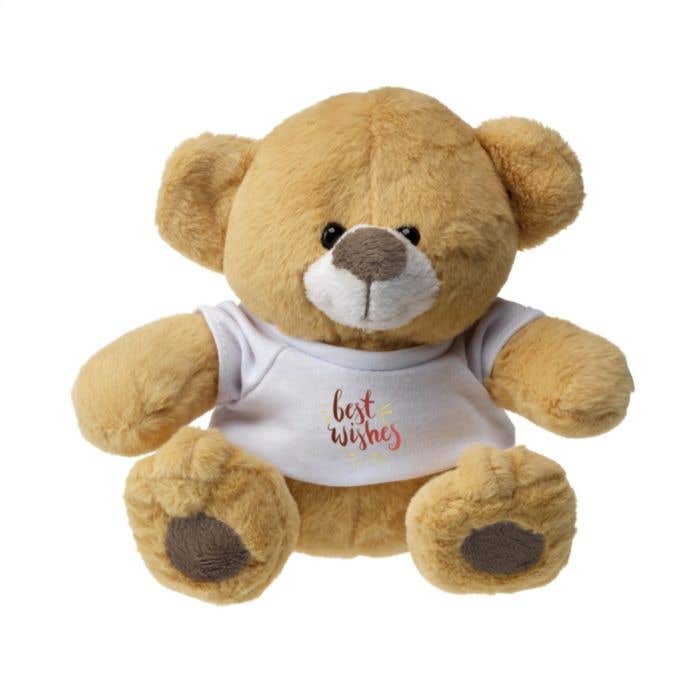 Ours en peluche Izzy | Peluche | Avec T-shirt imprimé