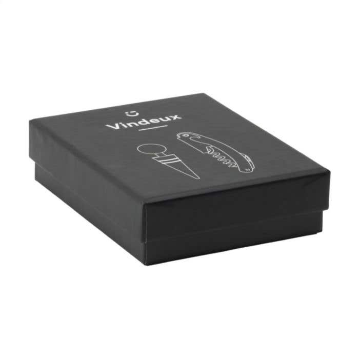 Coffret cadeau vin | 2 pièces | Tire-bouchon sommelier et bouchon de bouteille
