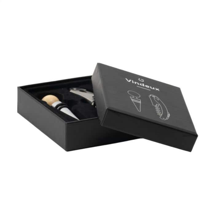 Wijngeschenkset | 2-delig | Kelnermes en flessenstopper