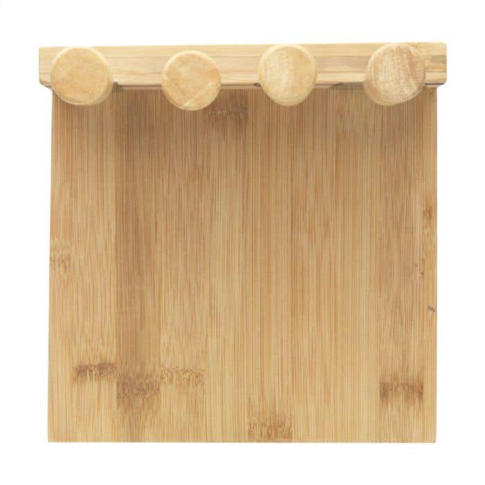 Planche à fromage | Bambou | Certifié FSC® | 3 couteaux + pique