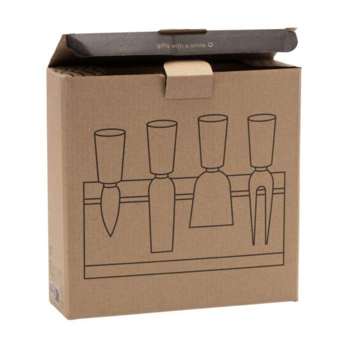 Planche à fromage | Bambou | Certifié FSC® | 3 couteaux + pique