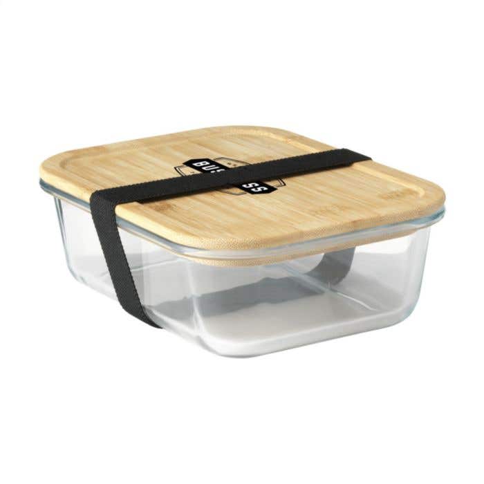 Boîte à lunch | Verre borosilicate | Couvercle en bambou