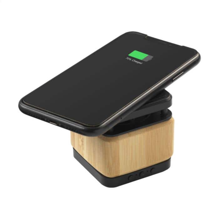 Bluetooth speaker | Bamboe | 5W draadloze oplader | 3W