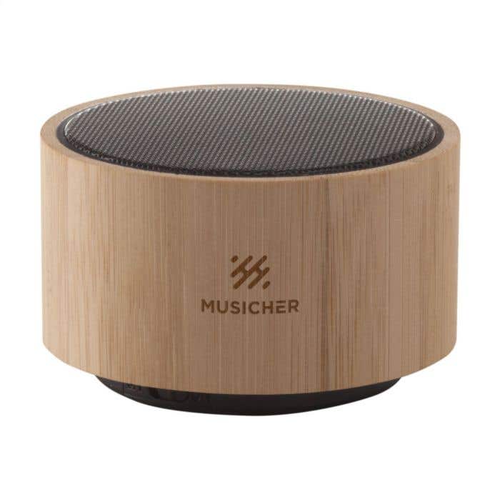 Haut-parleur Bluetooth | Bambou | 3W | Lumière d'ambiance