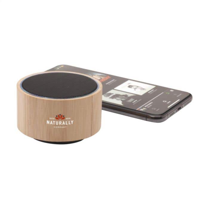 Haut-parleur Bluetooth | Bambou | 3W | Lumière d'ambiance