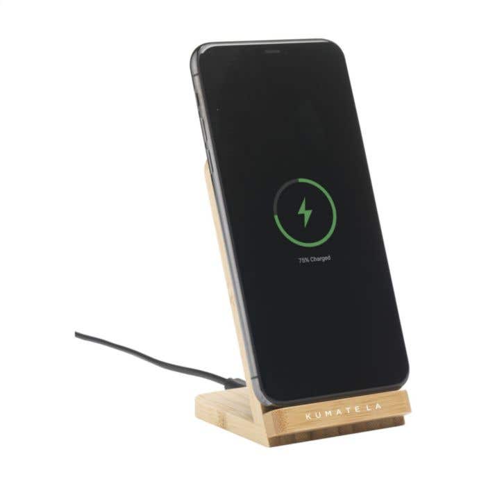Draadloze oplader | Bamboe | 15W | Horizontaal & verticaal