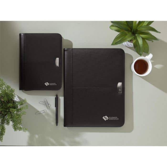 Porte-documents | Cuir | A4 | Avec bloc-notes et stylo à bille inclus