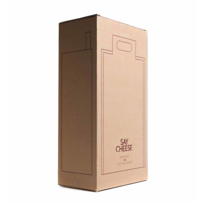Caisse à vin Say Cheese | Bois de pin FSC® | Couvercle en bambou