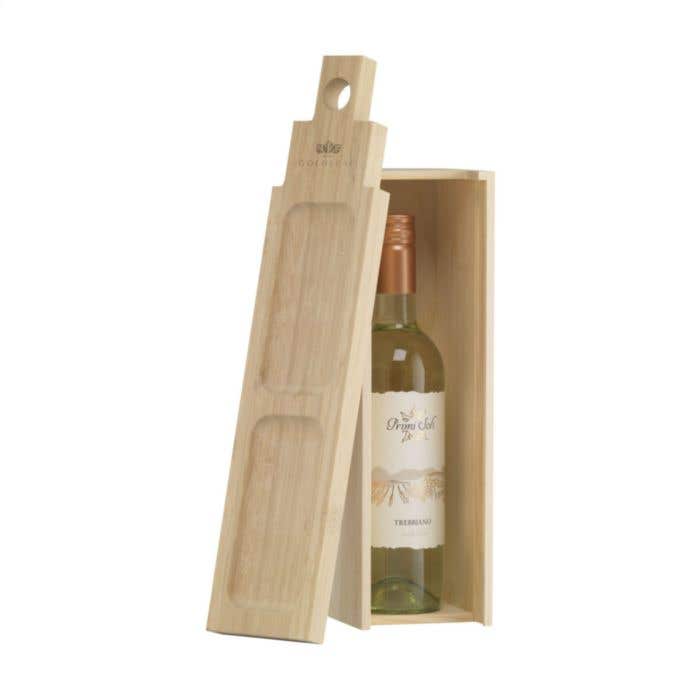 Coffret à vin | Bois & Bambou FSC® | Avec planche à tapas