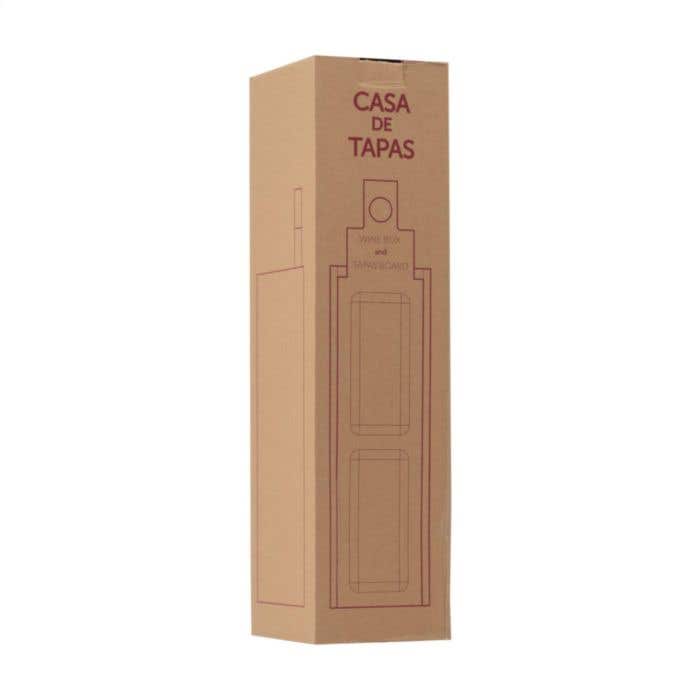 Coffret à vin | Bois & Bambou FSC® | Avec planche à tapas