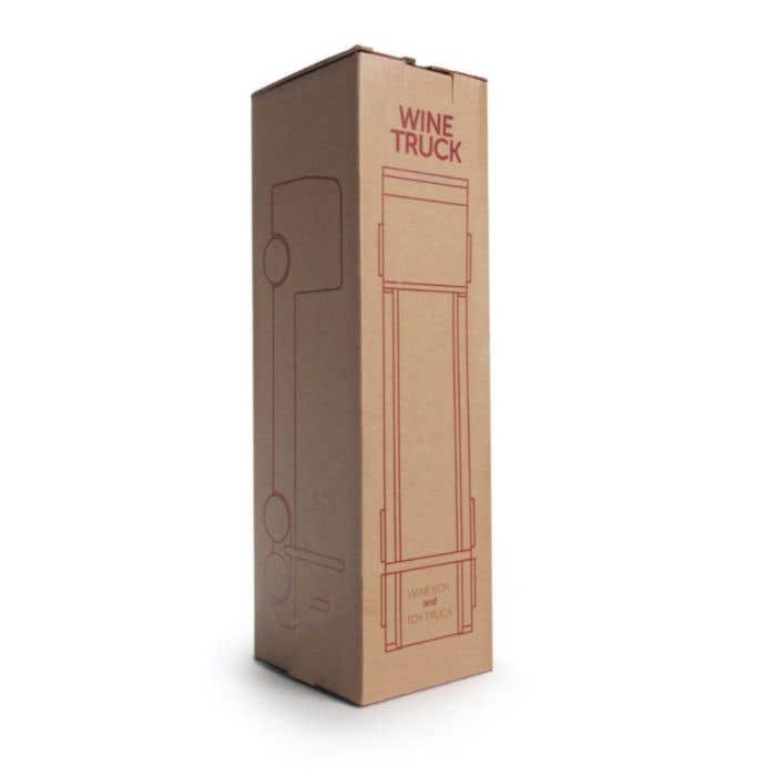 Rackpack Wine Truck | Bois de pin FSC® | Caisse à vin pour 1 bouteille