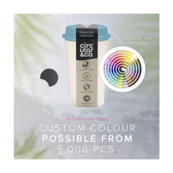 Koffiebeker Circular&Co | Gerecycled | 340 ml | Dubbelwandig