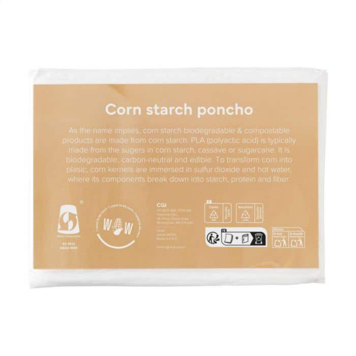 Poncho de pluie | Biodégradable | Maïs