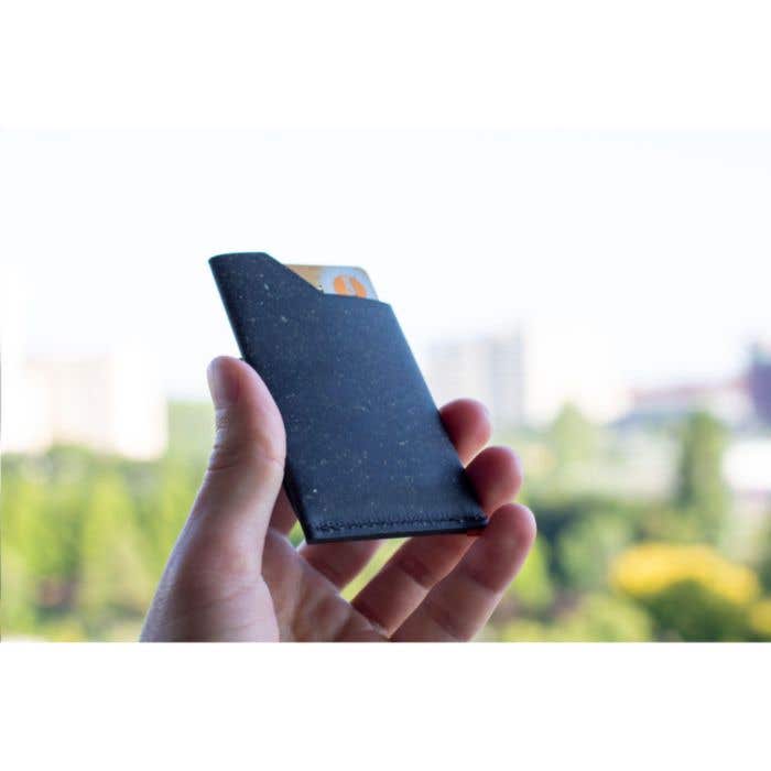 Porte-cartes | Cuir recyclé | Avec compartiment supplémentaire