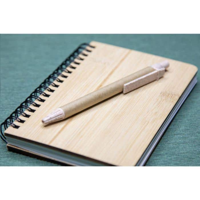 Stylo à bille | Papier recyclé et paille de blé