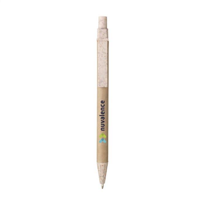 Stylo à bille | Papier recyclé et paille de blé