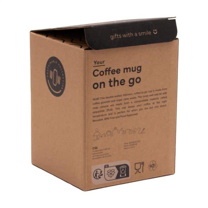 Tasse à café | Marc de café & Canne à sucre | 250 ml | Double paroi
