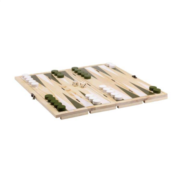 Coffret à vin Backgammon | Bois de pin FSC® | 2-en-1